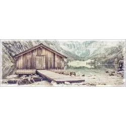 Keilrahmenbild COTTAGE (BHT 77x27x2 cm) - bunt - BHT 77x27x2 cm