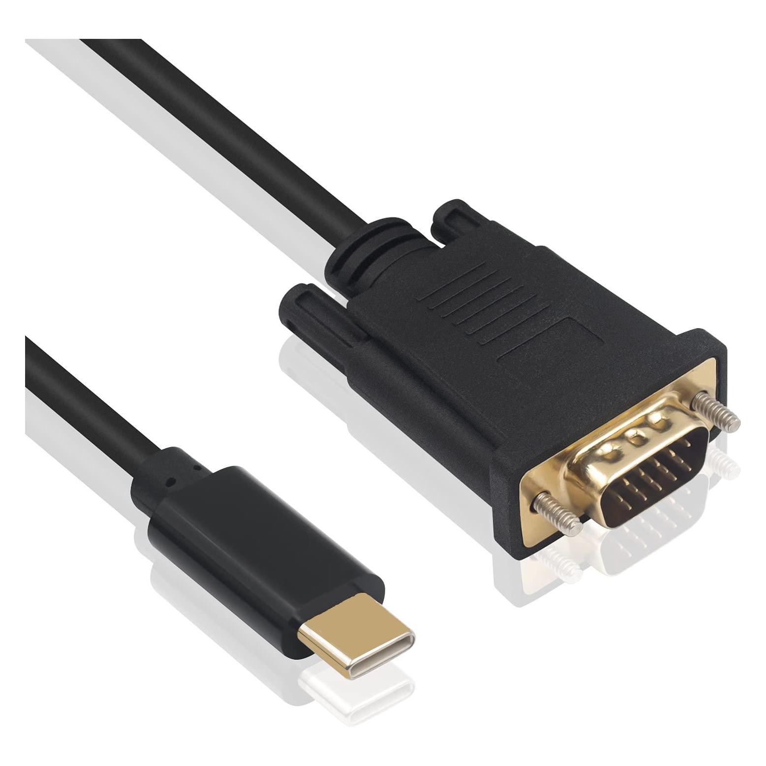 Ewent Cable Adaptador Grafico USB Tipo C A VGA, Longitud De 1,8 Metros. (VGA) (EC1052)