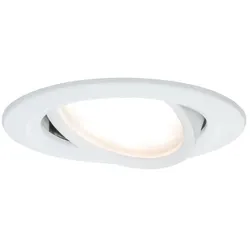 Paulmann LED Einbauleuchten-Set NOVA COIN, IP23, rund, schwenkbar, inkl. Modul 6.5W 2700K 460lm 100°, 3step dimmbar, Weiß matt PAUL-93484