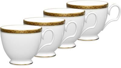 Noritake Charlotta Set of 4 Teacups, 8 oz.