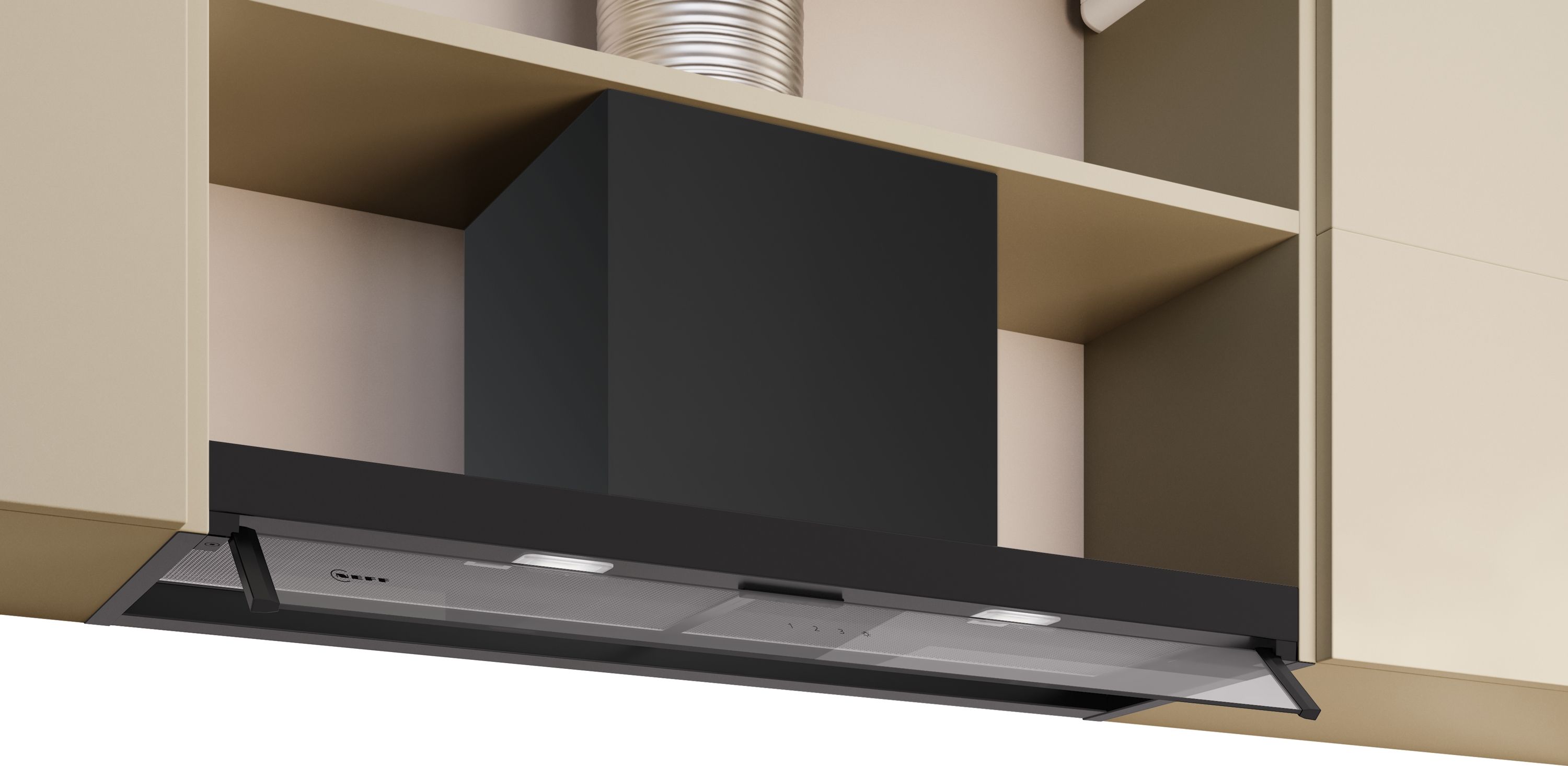 Neff D95XCC2S0 Abluft/Umluft Dunstabzugshaube/Esse Einbau 90 cm (Schwarz)