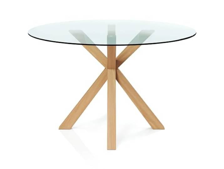 Iconik Interior Esstisch, rund, 120 cm, Glas, Tauwa, Natur