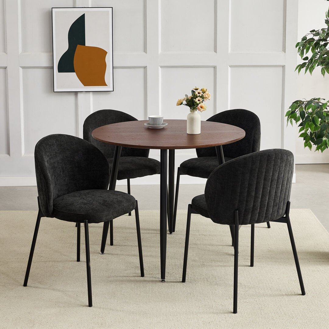 George Oliver 4 -Person Dining Set Black