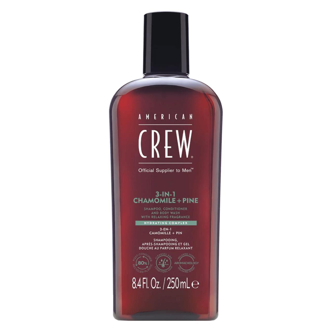American Crew 3-in-1 Chamomile & Pine Shampoo, Conditioner & Body Wash (Läuse Shampoo, 250 ml) (7268471000)