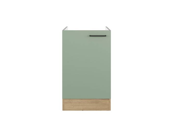 Küche Spülenunterschrank Fiona 50 cm Eiche / grün