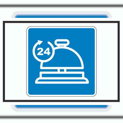 HB-Druck 24H Service Schild mit Symbol A2 (420x594mm)