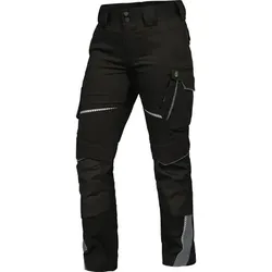 Damen-Bundhose-Flex-Line Schwarz-Weiß/Grau, Größe 36 - schwarz - 36