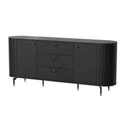 Sideboard   ¦ schwarz ¦ Maße (cm): B: 190 H: 81
