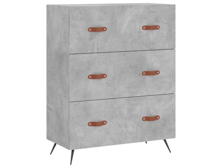 vidaXL Commode gris béton 69\,5x34x90 cm Bois composite