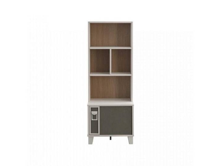 Xlmoebel Bücherregal Holzregal Grau für Kinderzimmer - Standregal Bücheraufbewahrung, Standregal, Made in Europa