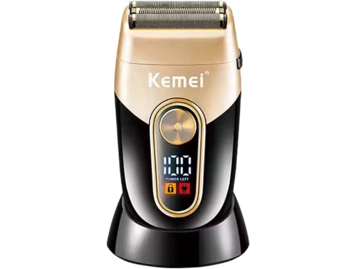 Kemei KM-3209 Oplaadbare Baard Scheerapparaat Elektrisch Scheerapparaat Mannen Scheerapparaat Drijvende Haar Trimmer Gezichtsverzorging Scheren Machine