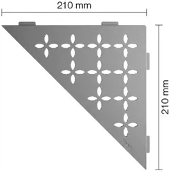 Schlüter Systems SHELF-E-S1 Wand-Ablagesystem Floral Aluminium TSG - strukturbeschichtet grau Höhe: 210 mm Breite: 210 mm