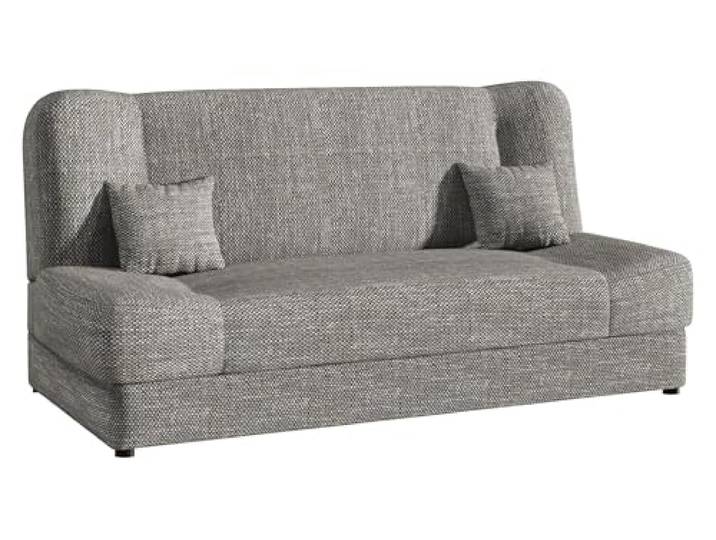 Mirjan24 Schlafsofa Jonas, Sofa mit Bettkasten und Schlaffunktion, Bettsofa, Dauerschläfer-Sofa, Schlafcouch, Materialmix, Couch vom Hersteller, Wohnlandschaft (Lawa 05)