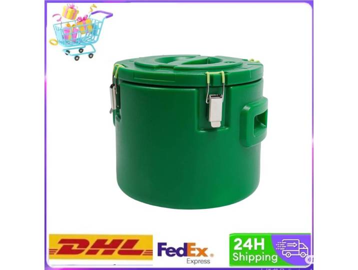 Récipient à soupe isolé vert 15L, chauffe-aliments Commercial pour aliments chauds et froids, boîte chaude pour la restauration, temps d'isolation 8-12 heures