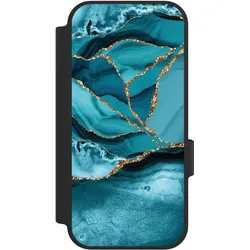 Nivocase Klapphülle für Google Pixel 10 Pro Handyhülle aus Kunst Leder NIVOflip schwarz Edelstein Glitzer (Google Pixel 10 Pro), Smartphone Hülle, Schwarz