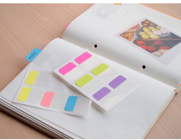 Stick'N Indexfaner I Papir, 28x25 Mm, 2x3 Farver