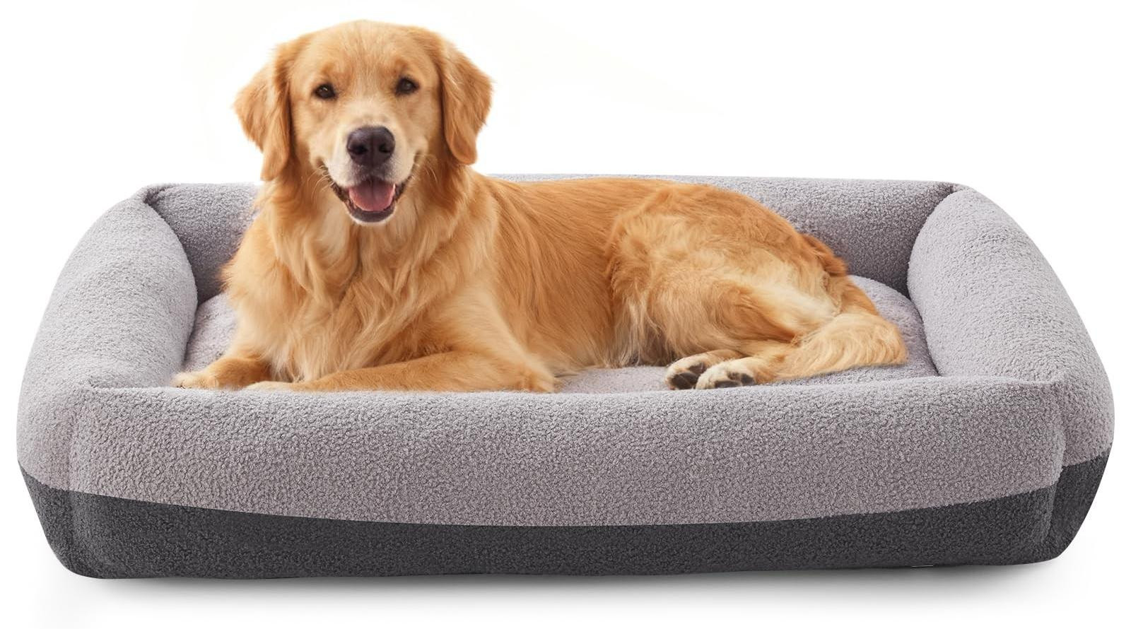 Merkloos Wasbaar Hondenbed voor Grote Honden met Verwijderbare Hoes