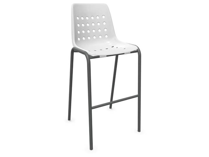 Barstuhl Bermuda von Schaffner / Farbe: Weiss / Grösse: 52 x 54 cm