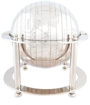 Old Modern Handicrafts Decorative Aluminium Globe and Stand