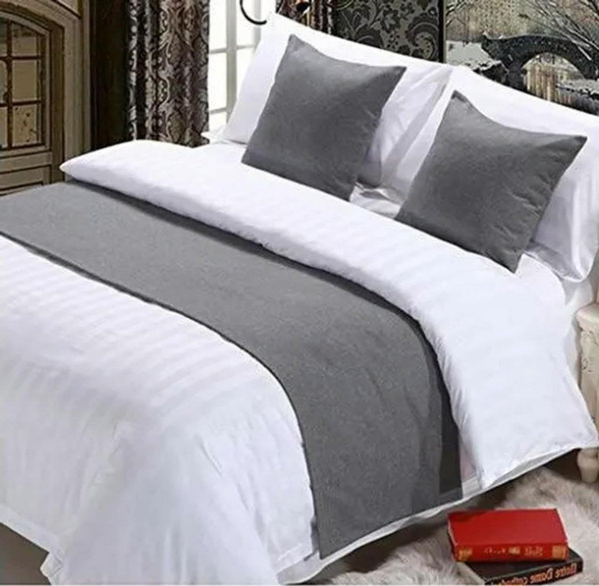 Geel Bed Runner Bedsprei voor Slaapkamer Decoratie - 60 x 200 cm