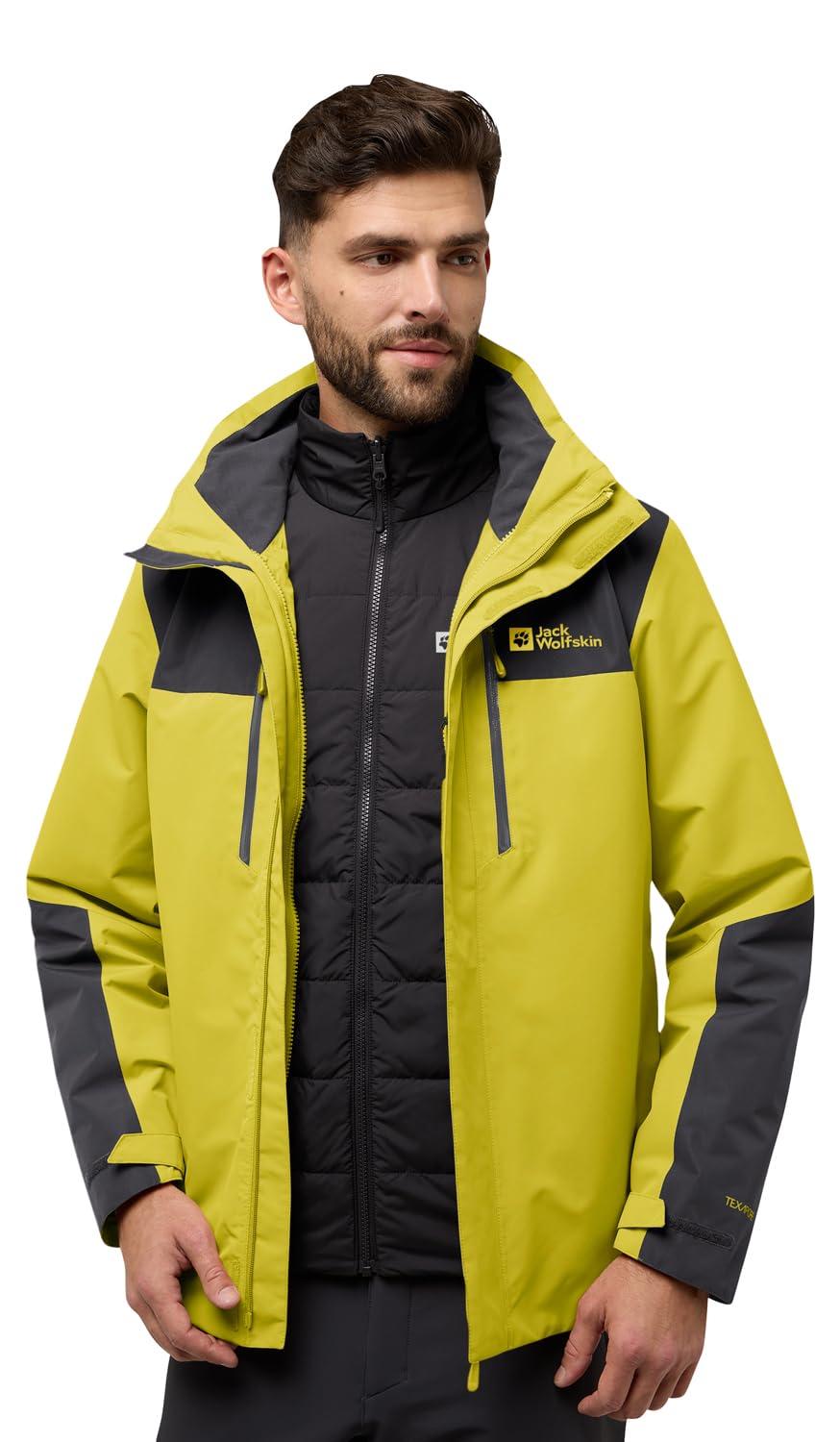 Jack Wolfskin Herren Jasper 3in1 Jacke chartreuse L