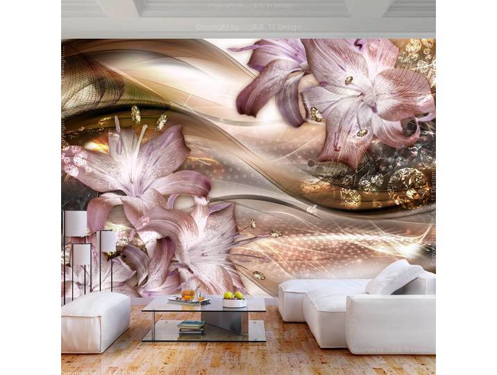 Papier peint Lilies on the Wave 150 x 105cm 150 x 105 cm