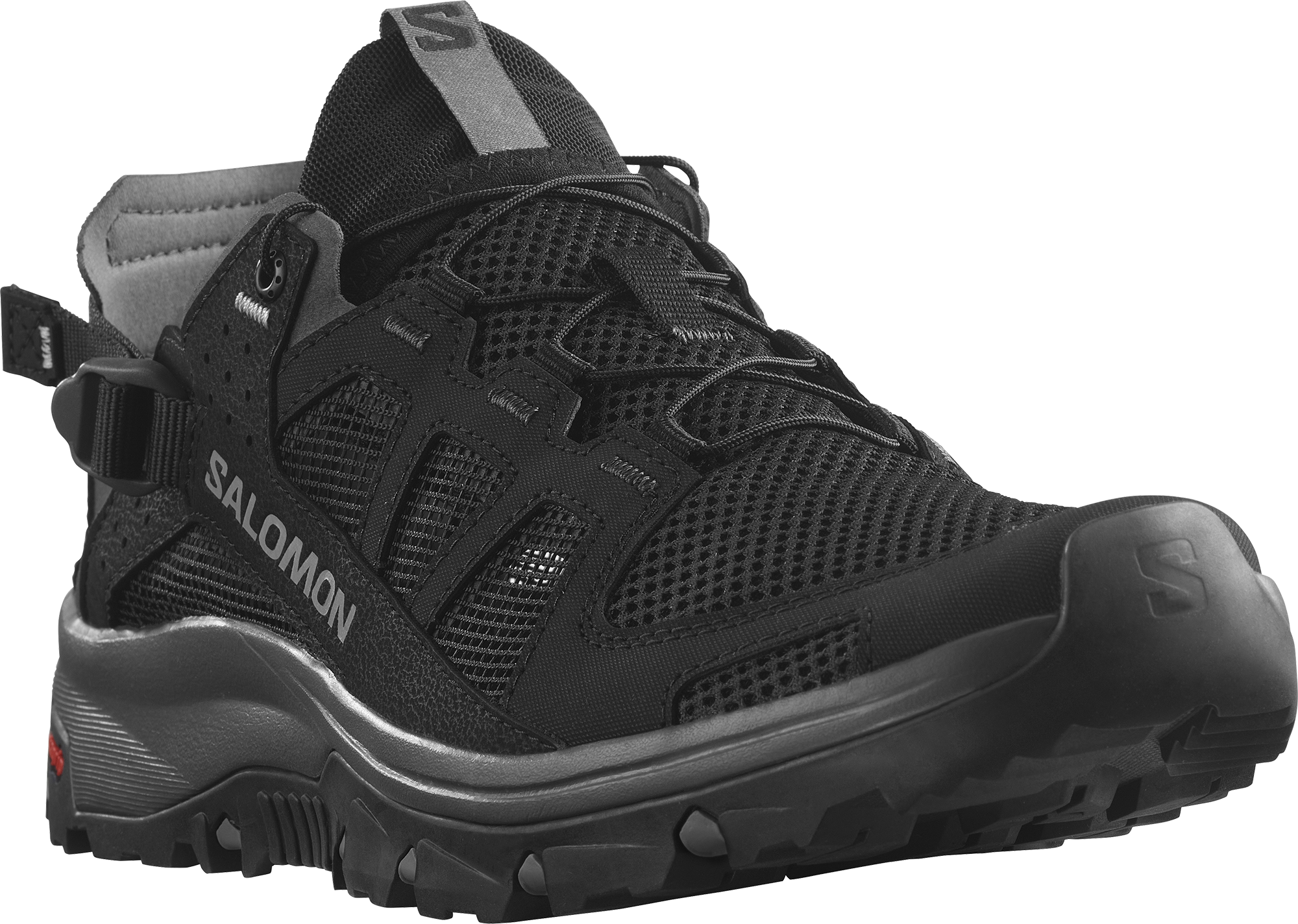 Wasserschuh SALOMON "TECHAMPHIBIAN 5", Herren, Gr. 43, schwarz, Synthetik, Textil, Schuhe Wasserschuh, Aquaschuhe schwarz 43