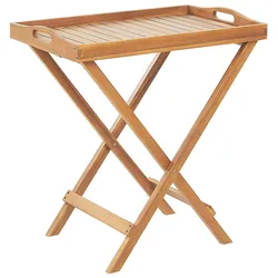 GARTENTISCH Massivholz Heller Holzfarbton Java