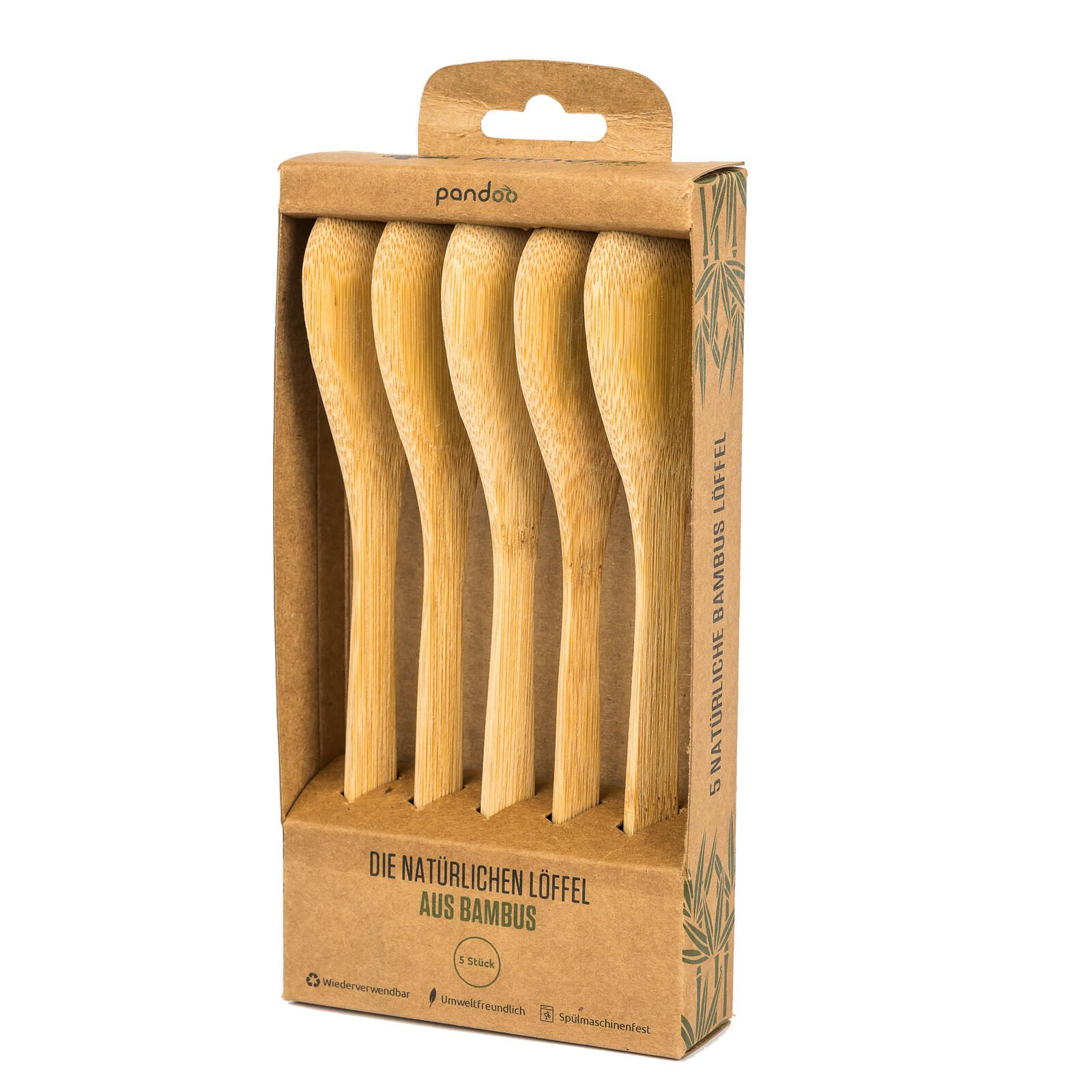 pandoo Mehrweg-Löffel braun Bambus POBCS005