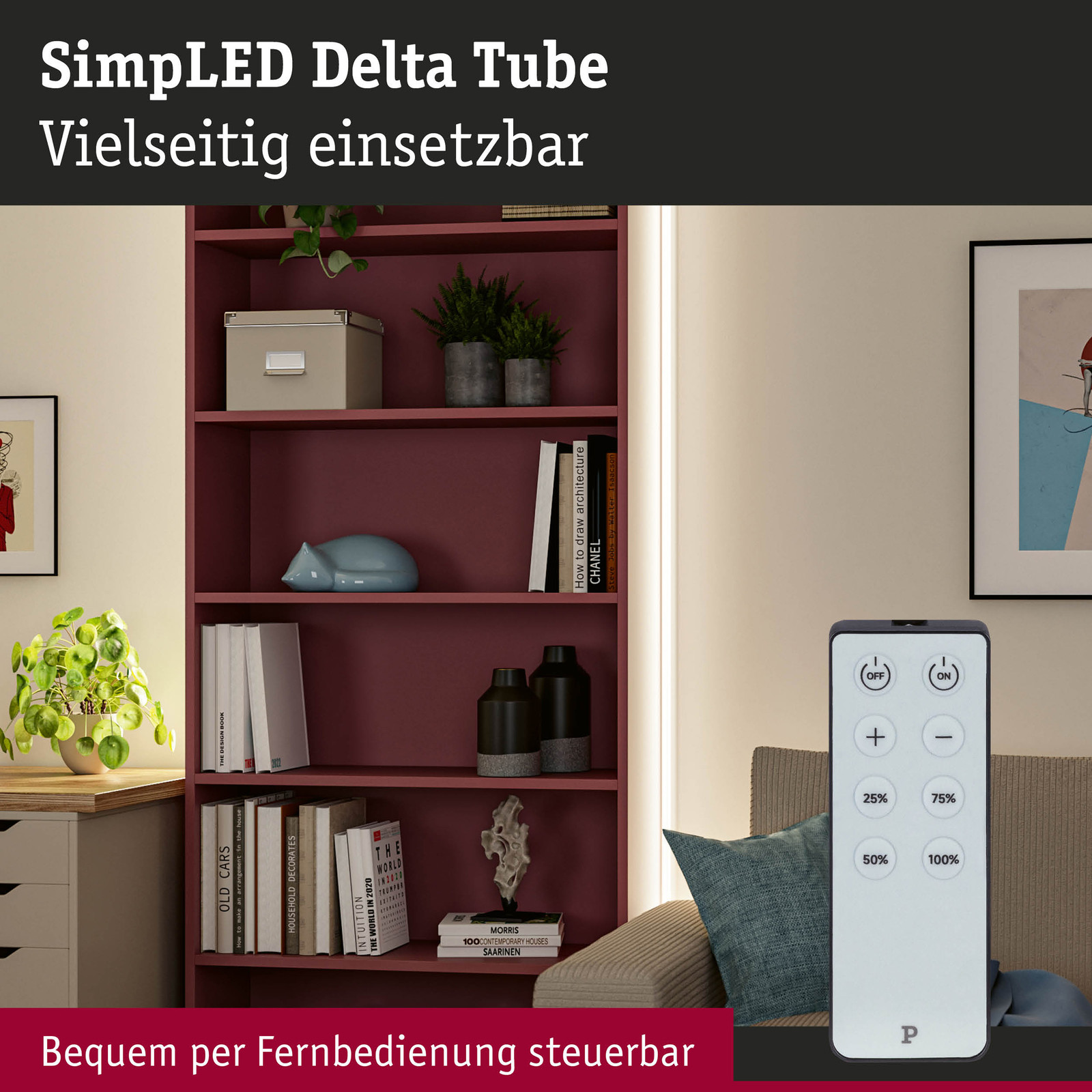 home24 LED-lichtsnoer Delta Tube type C wit