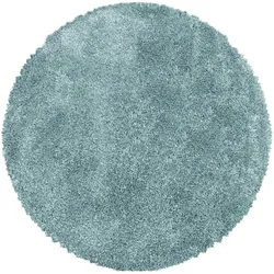 HOCHFLORTEPPICH SALZACH, einfarbig, aus Polypropylen, Blau, Ø 200 cm