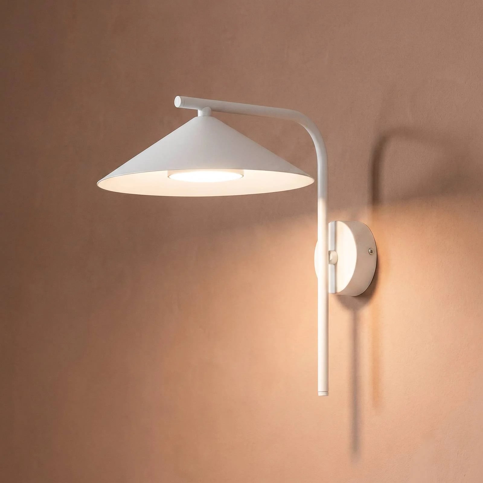 TK Lighting Wandlamp Lume S Modern Dimbaar Grijs/Wit Metaal