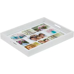 ZEP, Tablett, Photo Tray white 45x35 Holz Fototablett 9 Bilder