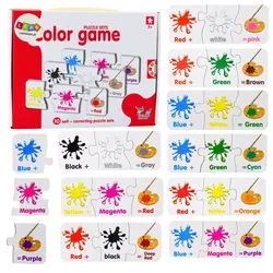Lernpuzzle Farben auf Englisch 10 Verbindungen