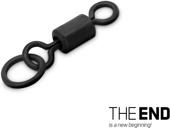 Émerillon avec anneau Carpe Delphin THE END Ring Swivel / par 10 #4 / 28 kg Gray, Beige #4 / 28 kg