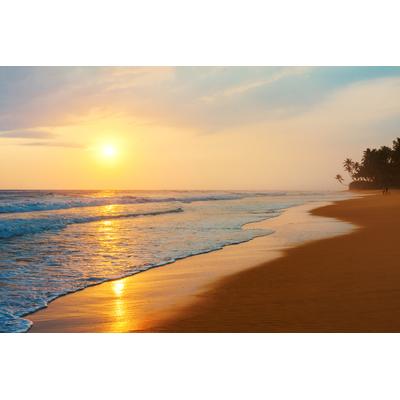 Fototapete PAPERMOON "Sri Lanka Beach Sunset", bunt, B:3m L:2,23m, Vlies, Tapeten