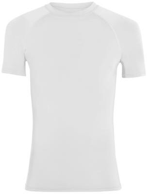 Augusta Sportswear AG2600 Athletic Hyperform Compression Top in White size 2XL   Polyester/Spandex Blend 2600