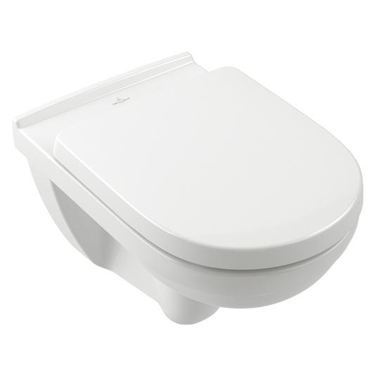 Villeroy & Boch WC-Set O.novo DirectFlush offener Splrand wei 5660HRR1 mit Beschichtung (5660HRR1)