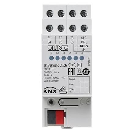 JUNG Binäreingang KNX REG 2TE LED 6f 2116REG (2116REG)