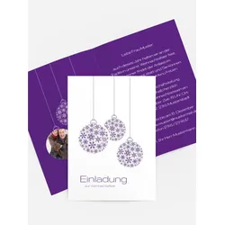 Weihnachtseinladung geschäftlich selbst gestalten mit Spruch und Fotos im Onlinedesigner bei Meine-Kartenmanufaktur.de