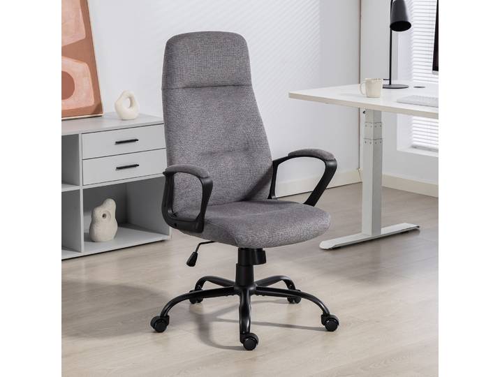 Chefsessel DUO COLLECTION Merlin , grau (kieselgrau, schwarz, kieselgrau), B:64cm H:121cm T:62cm, Stühle, Chefsessel, Schreibtischstuhl, mit gepolsterten Armlehnen