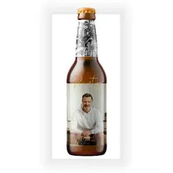 Einladungskarte 60. Geburtstag: Bierflasche mit Foto