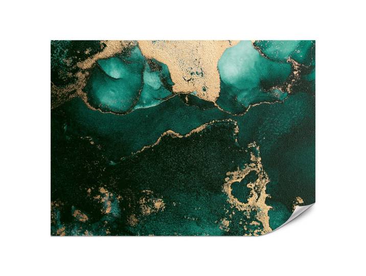 FOTOTAPETE für Küche Abstrakter Türkiser Marmor Goldimitation Modern 200x140