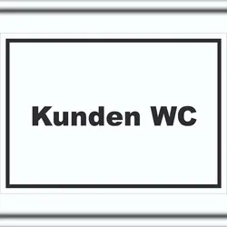 HB-Druck Kunden WC Schild mit Text Toilette waagerecht A5 (148x210mm)