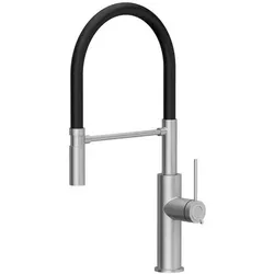 Q Company, Küchenarmatur, Küchenarmatur mit flexiblem Schlauch GEMMA Q LINE 3623501 BSBL, Stahl