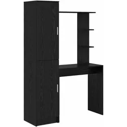 vidaXL Schreibtisch 2 pcs Schwarz Eichen-Optik
