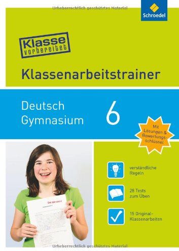 Rebecca Reuter - Klasse vorbereitet - Gymnasium: Klassenarbeitstrainer Deutsch 6 - Preis vom 09.10.2026 07:28:09 h