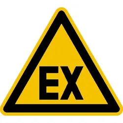 SafetyMarking® Warnaufkleber Warnung vor explosionsfähiger Atmosphäre 10 cm x 10 cm