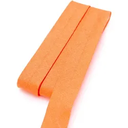 buttinette Baumwoll-Schrägband, hellorange, Breite: 2 cm, Länge: 5 m