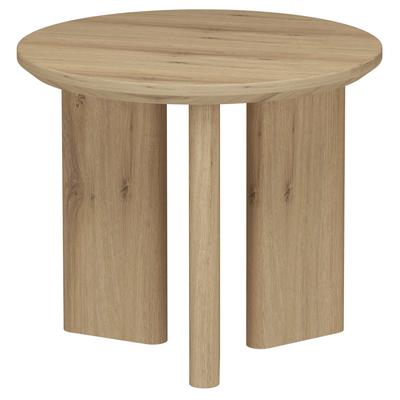 Beistelltisch OTTO HOME "Cassian", eichefarben, B:50cm H:42cm T:50cm, Tische, Beistelltisch, warme Eichenoptik, außergewöhnliches Kreuzgestell, Ø 50 cm